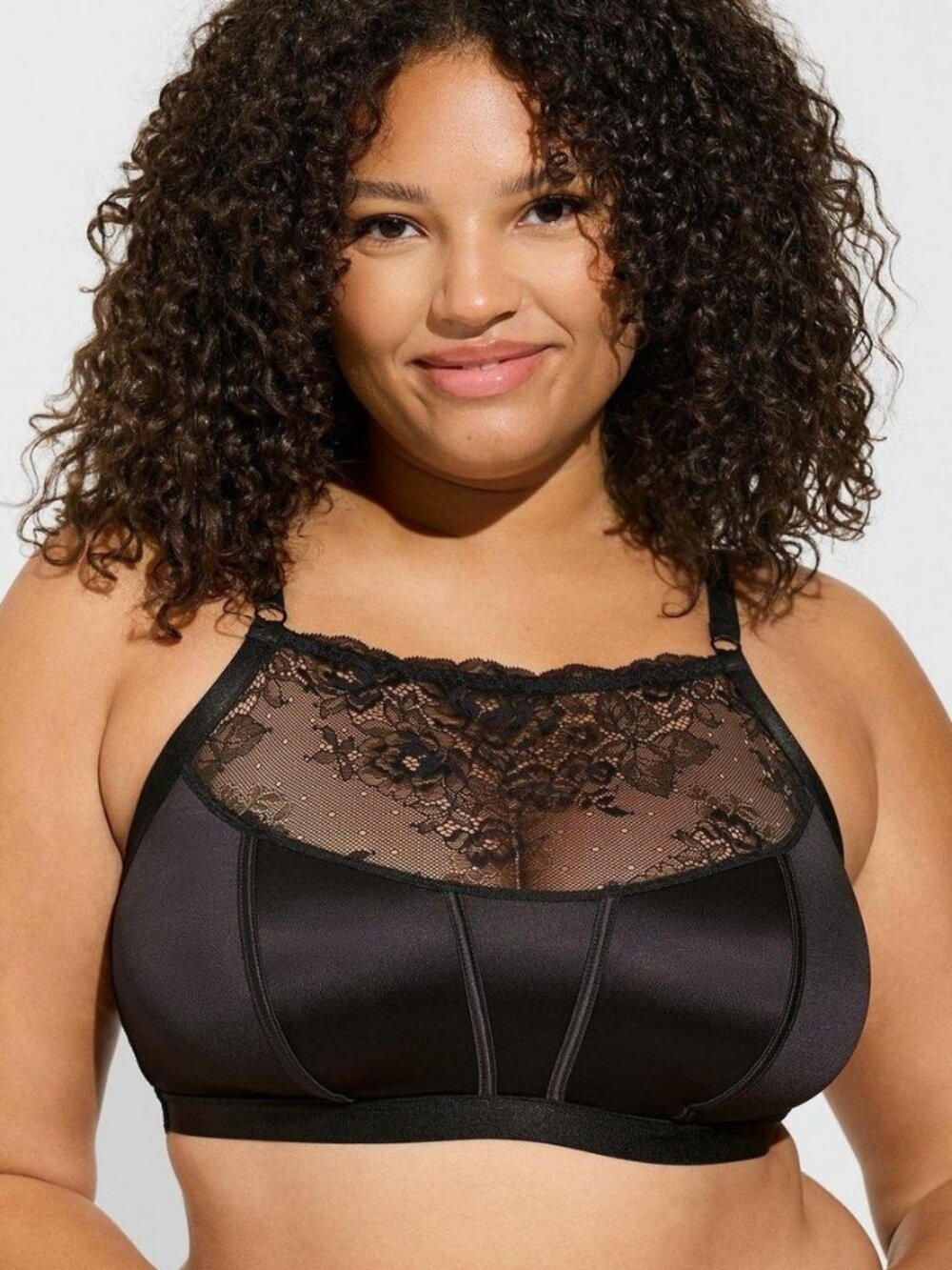 Torrid Retro Lace Bralette Top with High Neck